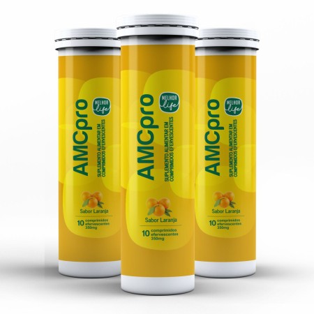 AMCPro - Ácido Málico Efervescente com Vitamina C - COMPRE 2 LEVE 3