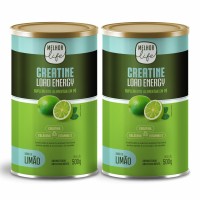 2 Creatine Load Energy - 500g (sabor limão) - Creatina, colá...