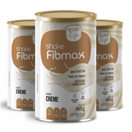 3 Shake Fibmax - 450g (sabor creme)